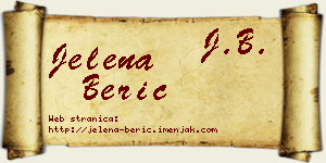 Jelena Berić vizit kartica
